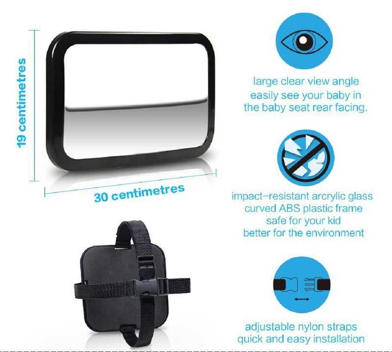 Shynerk Baby Car Mirror, Rear Facing Car Seat Mirror Safety for Infant Newborn, Baby Mirror with Wide Rearview & 360Â° Rotation, Shatterproof & Easy Assembled Crash Tested - Image 3