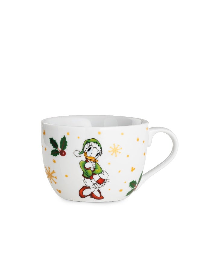 Egan Disney Winter Magic Breakfast Cup 520ml – Festive Holiday Porcelain Cup | ideal Christmas Gift for Disney Fans | Coffee, Tea & Hot Chocolate Mug