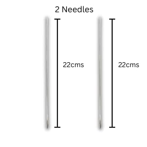 The Decor Cycle Thread and Needle Used for Art and Craft Flower Decoration, Garland Making, Tying Items, 2 Needles Each 22cms Long Needle, 1 White Thread - Image 3