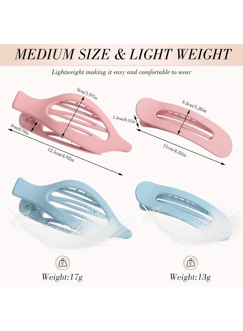 8 PCS Hair Clips for Women Girls, Flat Claw Clips in 2 Styles, Non-Slip Colorful Hair Accessories for Thin and Thick Hair, Cute Matte Hairpins for Daily Use and Styling - Image 4