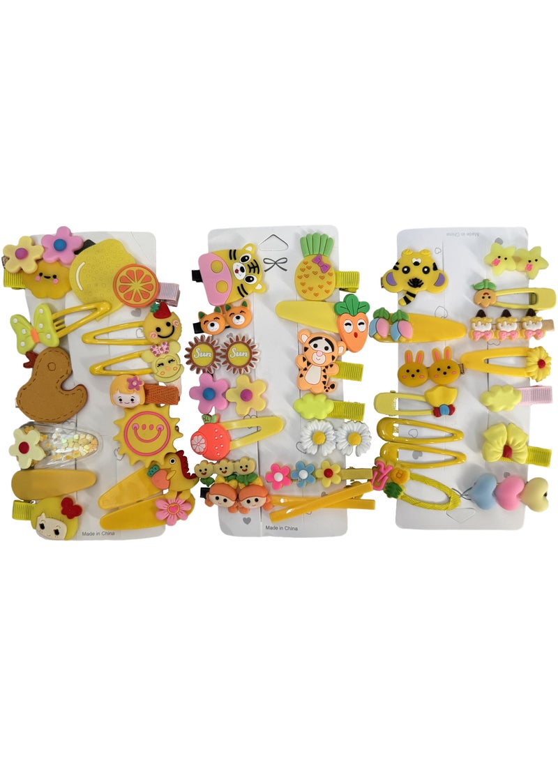 Generic 42-Piece Cute Hair Clips for Girls & Kids - Colorful Fruit, Animal, Flower, and Character Designs, Fun Hair Accessories for Toddlers and Children  - Image 1