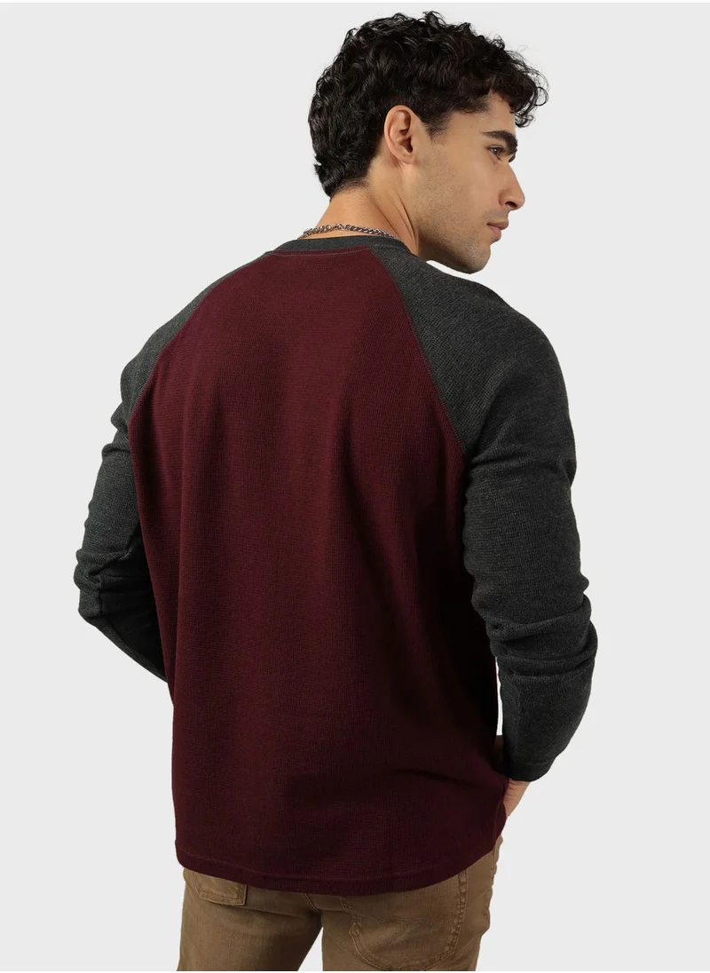 American Eagle Graphic Print Thermal T-Shirt