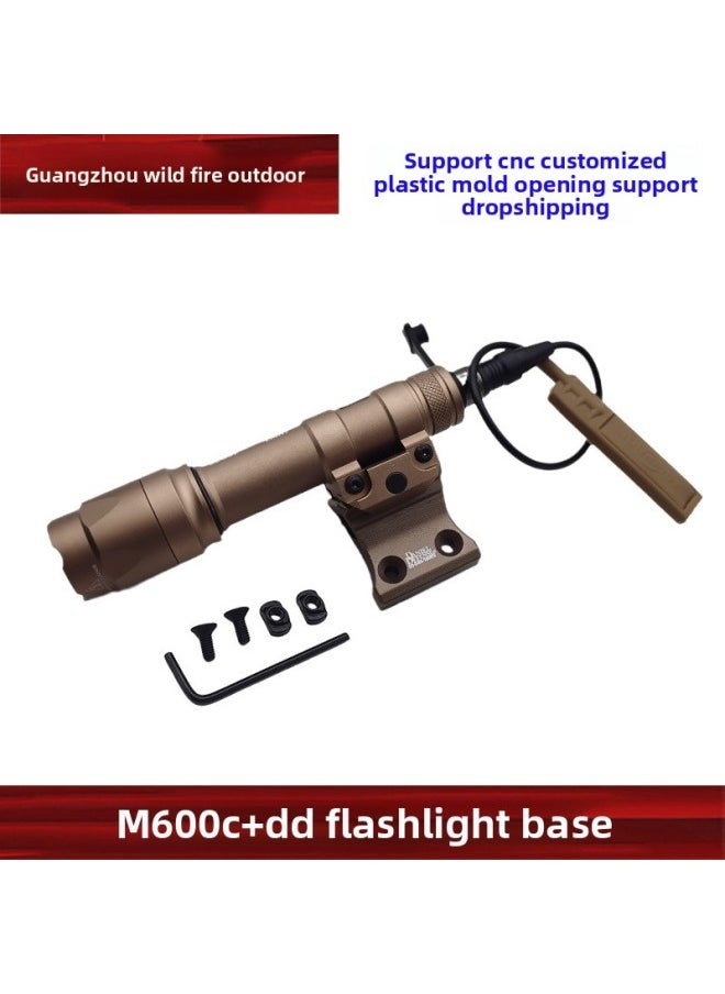 Generic - M300A/M600C Tactical Flashlight DD Side Guide Rail Flashlight Base Combination Suit 20mm Guide Rail-Color:YR335 + EX072-sand Color - Image 1