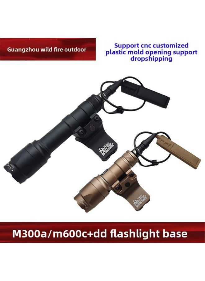 Generic - M300A/M600C Tactical Flashlight DD Side Guide Rail Flashlight Base Combination Suit 20mm Guide Rail-Color:YR335 + EX072-sand Color - Image 1