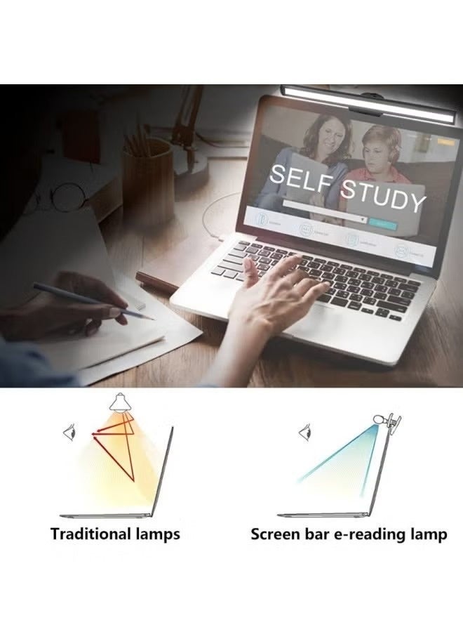 شريط ضوء شاشة القارئ الإلكتروني، مصباح طاولة LED، مصباح قراءة لحماية العين، مصابيح مكتب LED تعمل بالطاقة USB - Image 4