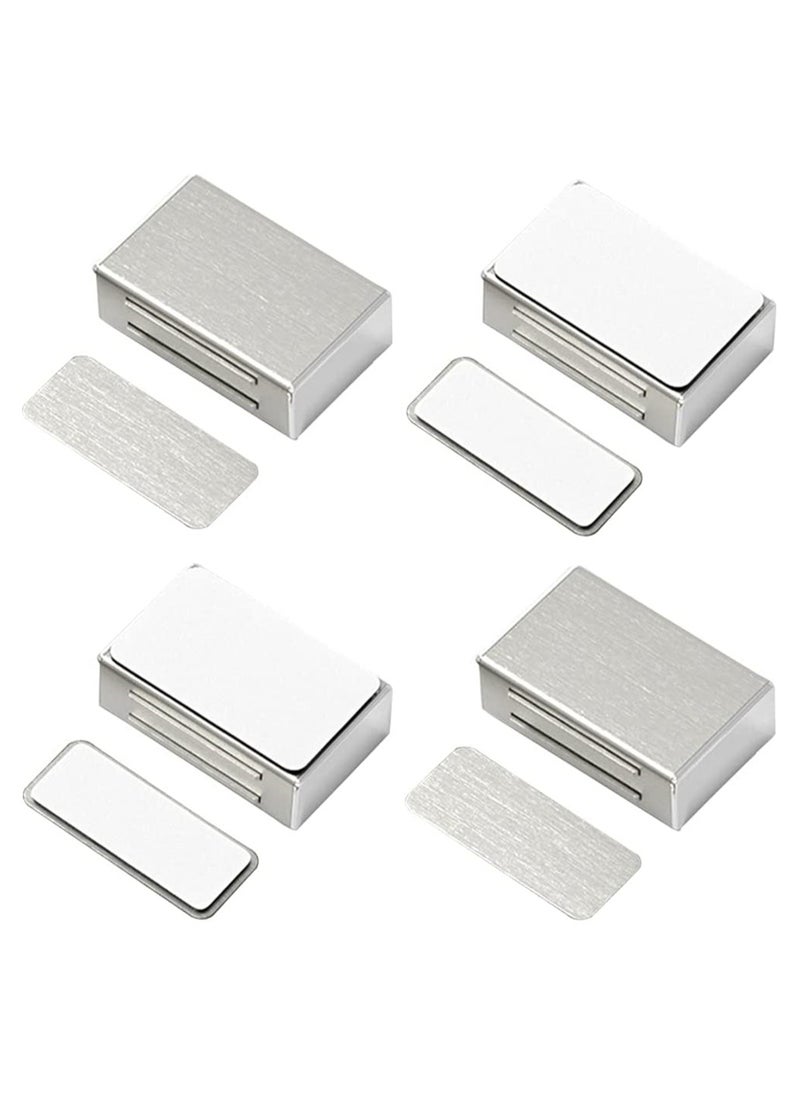 SYOSI - 4 Pack Magnetic Door Locks Strong Cabinet Door Magnetic Lock Stainless Steel Kitchen Magnetic Lock - Image 1