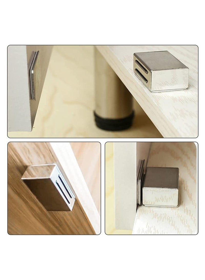 SYOSI - 4 Pack Magnetic Door Locks Strong Cabinet Door Magnetic Lock Stainless Steel Kitchen Magnetic Lock - Image 1
