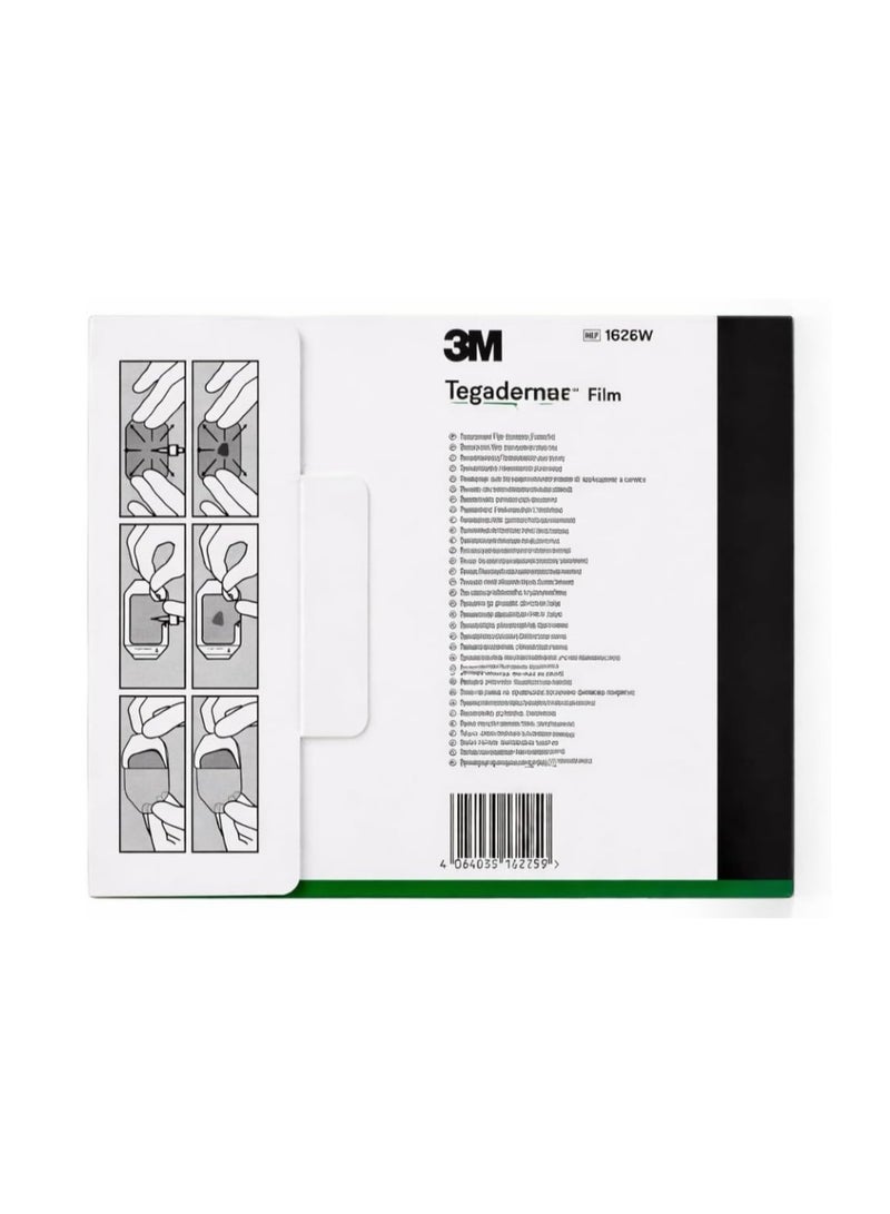 تجاديرم 3M Tegaderm™ Film ضمادة شفافة بإطار، مقاس 10 × 12 سم، معقمة، 50 قطعة، موديل 1626W - Image 2