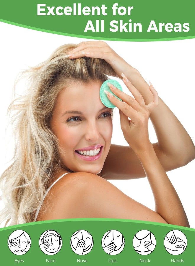 ProCIV Reusable Makeup Remover Pads - 18 Packs Organic Reusable Cotton Rounds with Washable Laundry Bag for Toner Eco-Friendly Bamboo & Cotton Reusable Cotton Pads for Face All Skin Types (Blue-White-Green) - Image 5