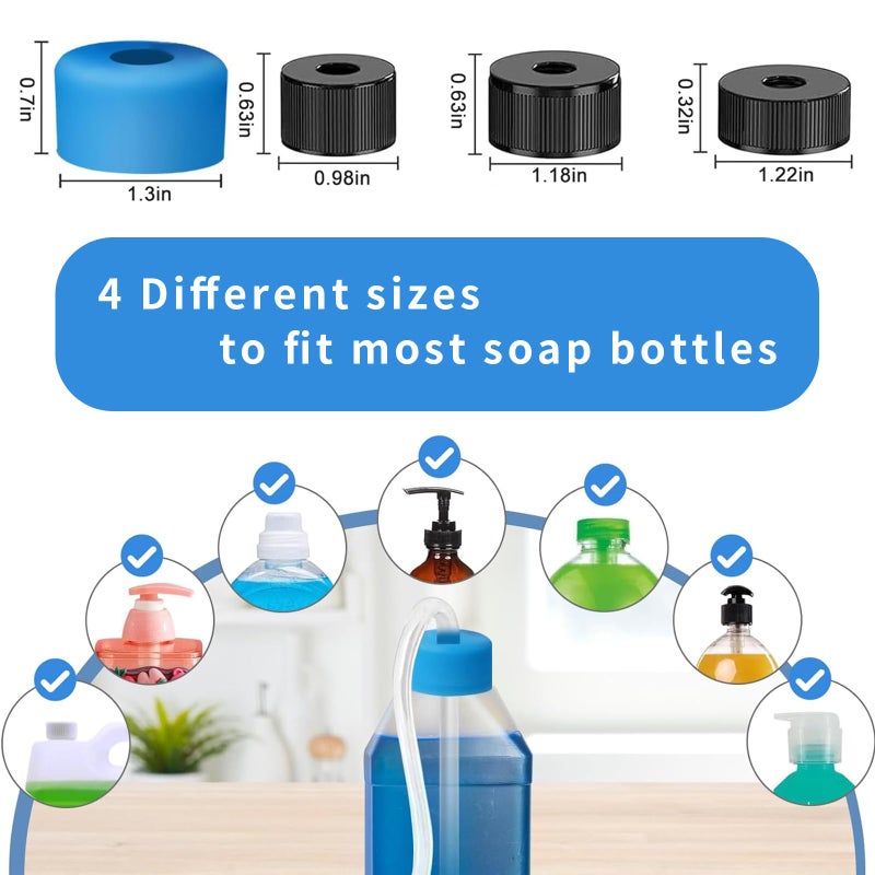 Flyhigter Soap Dispenser Extension Tube Kit - 39.3" Under Sink Upgrade with Check Valve, Powerful Suction, Universal Fit for Kitchen Sink Dispenser to Use Large Bottles, No More Refills - Image 4