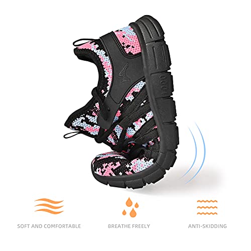 AOE Womens Walking Running Shoes Ultra Lightweight Breathable Mesh Tennis Shoes Non Slip Athletic Workout Gym Sneakers 8.5women / 7.5men Camouflage Black - Image 4
