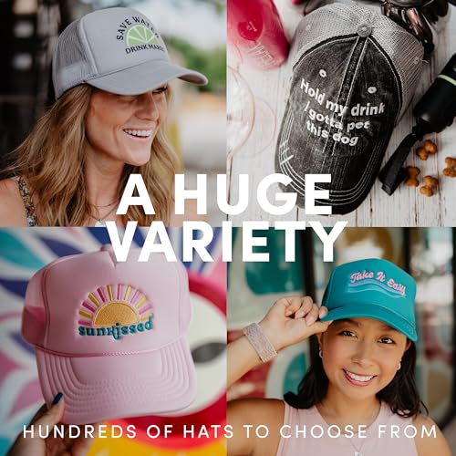 KATYDID Lake Hair Don’t Care Baseball Cap - Trucker Hats for Women - Stylish Cute Sun Hat (Pink Anchor) - Image 3