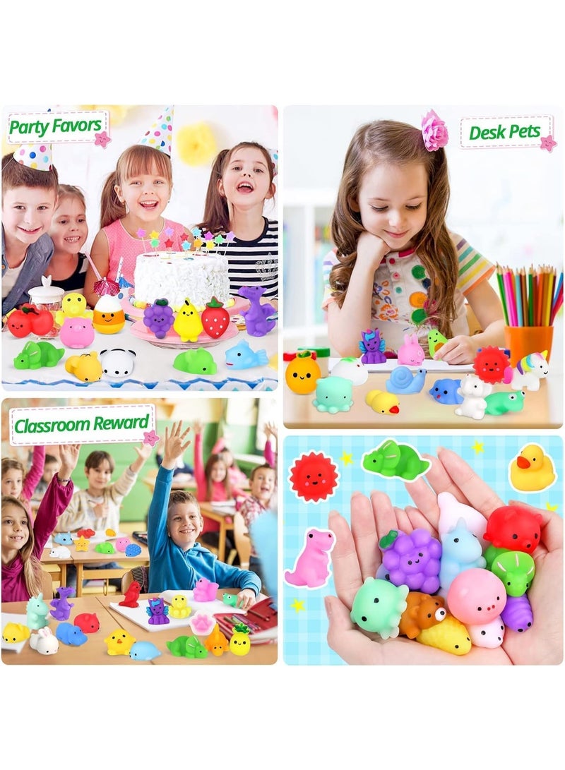 Flushrenic 30PCS Random Toys Kids Party Favors Mini Animals Fruit Stress Relief Toys Bulk Classroom Prizes Easter Egg Fillers Christmas Goodie Bag Stuffers Kids Valentines Gifts (30） - Image 3