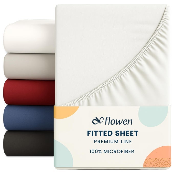 SMALL DOUBLE FITTED SHEET FOR SIZE 120X200 CM IN WHITE MICROFIBER BOTTOM FITTED SHEET DEEP POCKET 12 INCH UP TO 30CM IN SOFT BRUSHED MICROFIBER FABRIC EASY CARE SHRINKAGE AND FADE RESISTANT