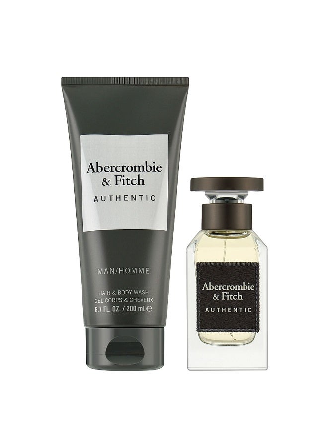 Abercrombie & Fitch Authentic 50ml EDT Spray & Shower Gel Set 200ml - Image 2