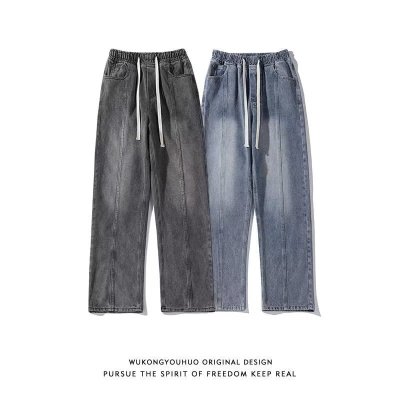 Unisex Classic Denim Jeans Loose Fit Daily Outdoor Wear - Image 4