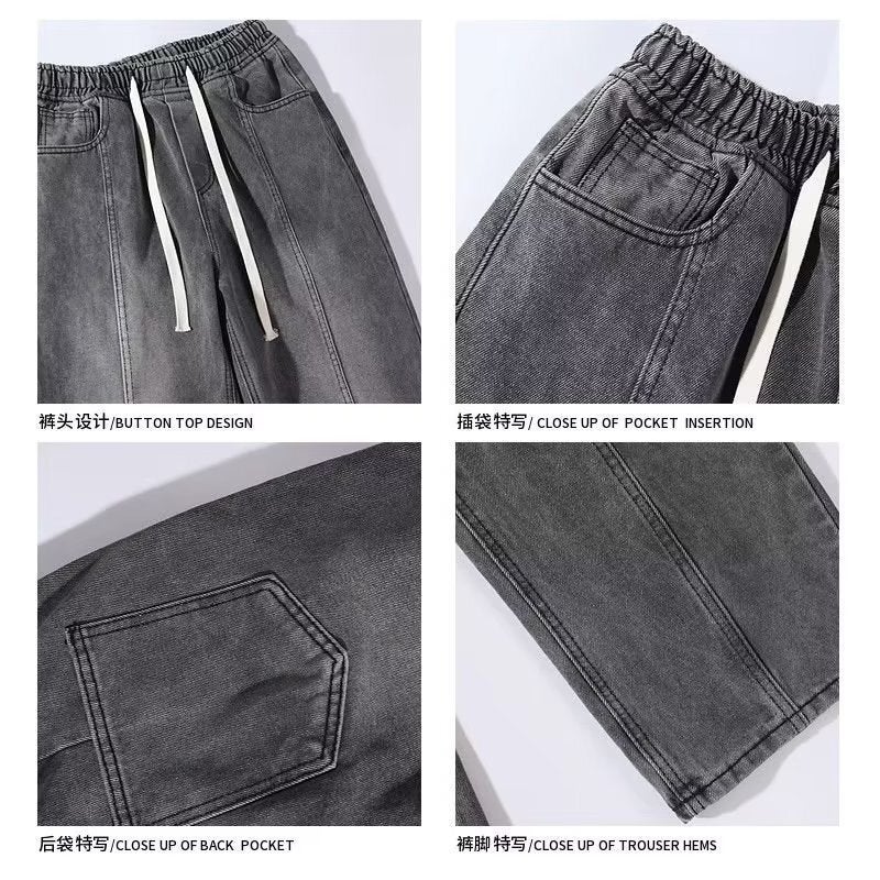 Unisex Classic Denim Jeans Loose Fit Daily Outdoor Wear - Image 5