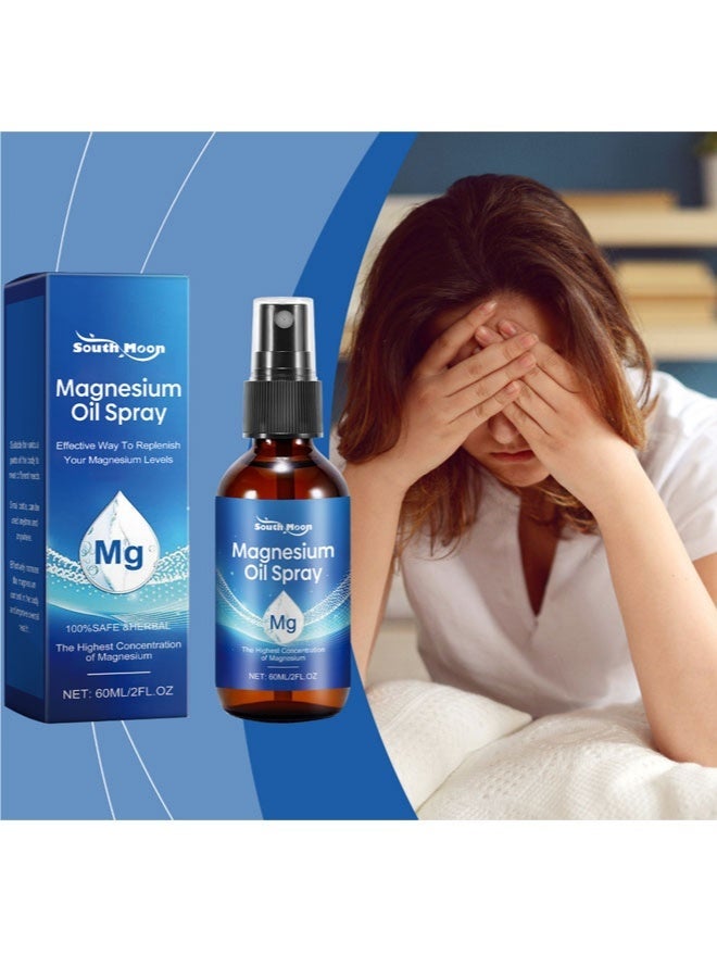 Pure Magnesium Oil Spray 2 Pack, Organic Magnesium Spray for Feet, Topical Glass Bottle, Non GMO Body Spray 100% Natural & Easy to Absorb - Image 3