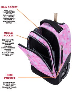 Wires 3 Piece Kids School Trolley Bag laptop compartment Big Wheels With Lunch bag & Pencil Case  - Image 4