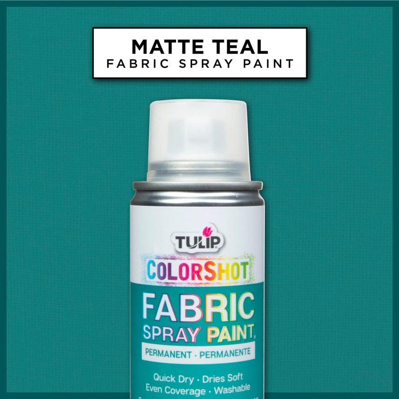 Tulip ColorShot Instant Fabric Color Spray Paint 3oz - Teal - Image 2