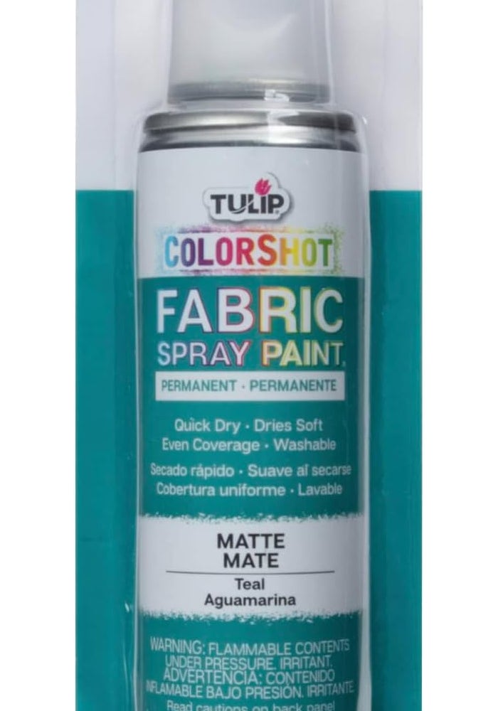 Tulip ColorShot Instant Fabric Color Spray Paint 3oz - Teal - Image 1