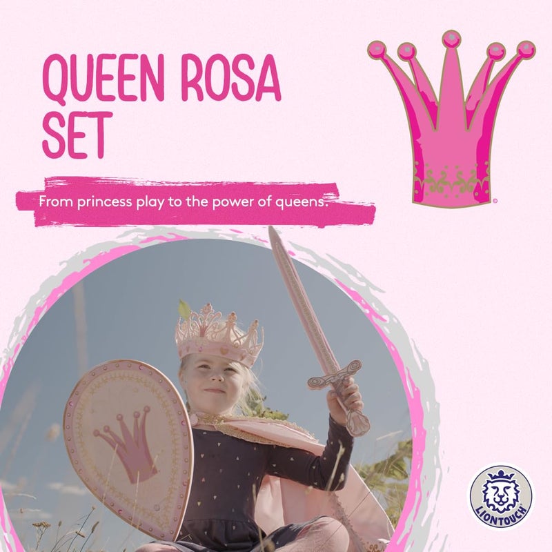 Liontouch  Queen Rosa Foam Sword Shield  Crown for Girls  Age 38 Years  Durable  Safe Set in Medieval Style for Pretend Play  Toy Weapons  Battle Accessories for Dress Up  Royal Costumes - Image 3