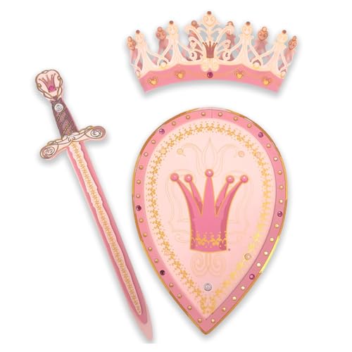 Liontouch  Queen Rosa Foam Sword Shield  Crown for Girls  Age 38 Years  Durable  Safe Set in Medieval Style for Pretend Play  Toy Weapons  Battle Accessories for Dress Up  Royal Costumes - Image 1