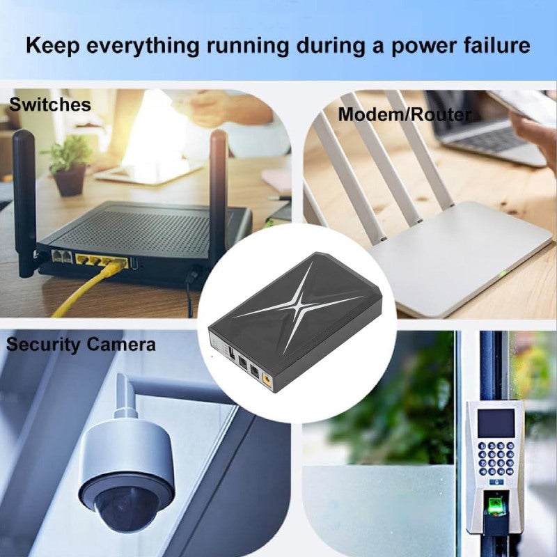 Portable UPS 8800mAh Battery - Uninterrupted Power Backup With Circuit Protection For Network Devices, Routers, Modems, Security Cameras And Emergency Home Use - Image 4