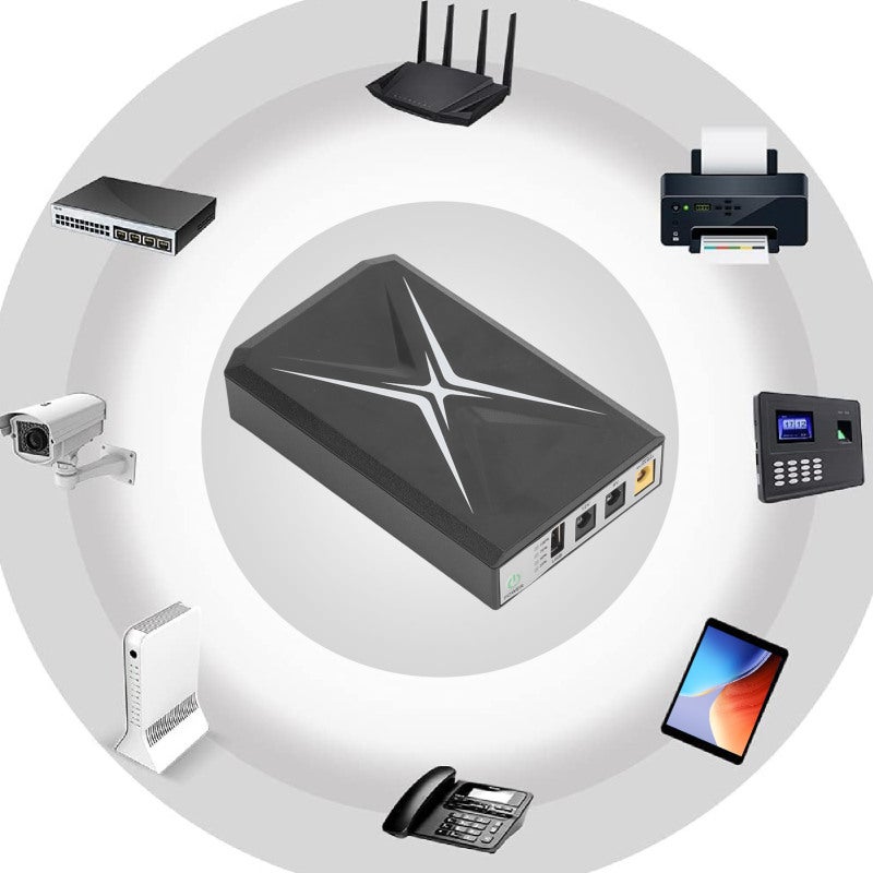 Portable UPS 8800mAh Battery - Uninterrupted Power Backup With Circuit Protection For Network Devices, Routers, Modems, Security Cameras And Emergency Home Use - Image 3
