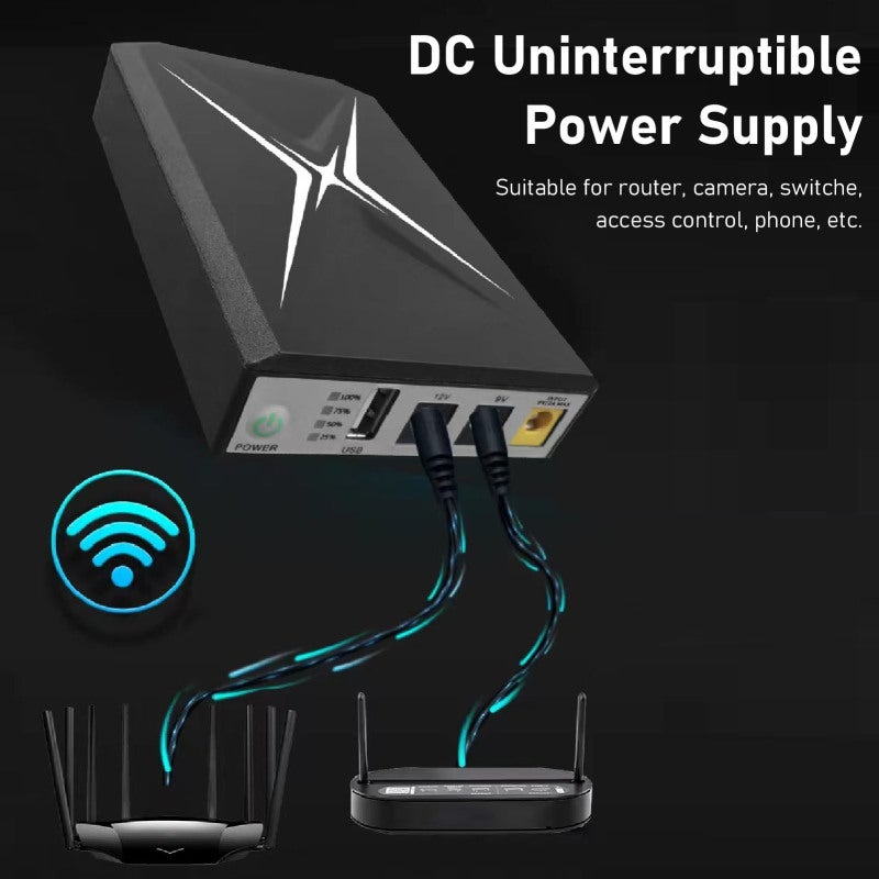Portable UPS 8800mAh Battery - Uninterrupted Power Backup With Circuit Protection For Network Devices, Routers, Modems, Security Cameras And Emergency Home Use - Image 5