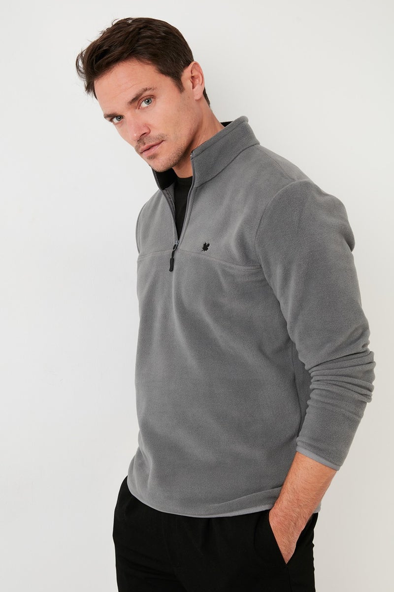 Buratti Slim Fit Anti-Pilling Non-Pilling Bato Collar Winter Raised Polar Fleece Men's POLAR 5906001 - Image 1