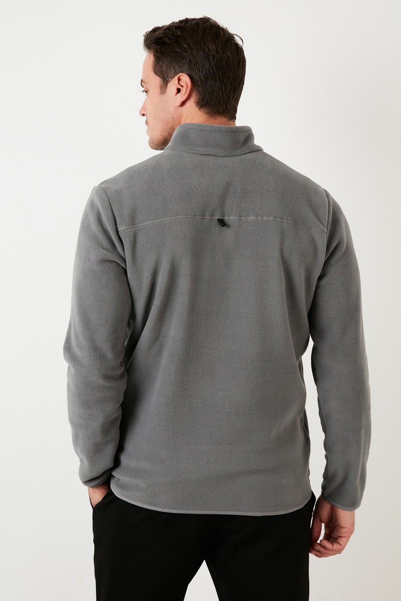 Buratti Slim Fit Anti-Pilling Non-Pilling Bato Collar Winter Raised Polar Fleece Men's POLAR 5906001 - Image 4