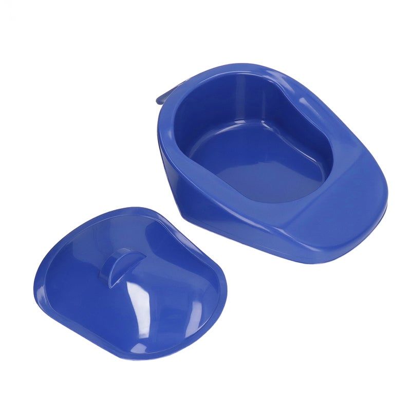 Portable Bedpan: Dark Blue PP Plastic, Odor-reducing Lid, 176.4lb Strong Bearing - Ergonomic Handle, Large Capacity Bedpan for Elderly, Pregnant Women, Bedridden Patients, Home Hospital Use - Image 5