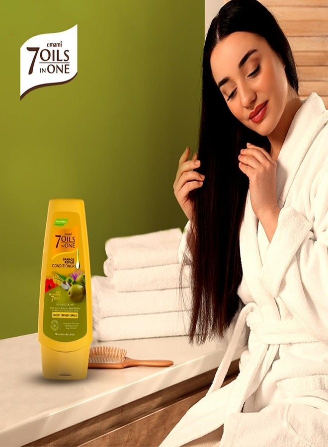 emami 7 Oil In One Damage Repar Conditioner - Mystic Olive - 100ml - Image 4