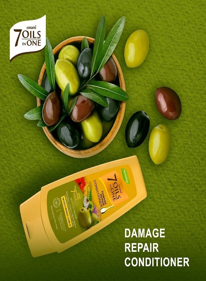 emami 7 Oil In One Damage Repar Conditioner - Mystic Olive - 100ml - Image 2