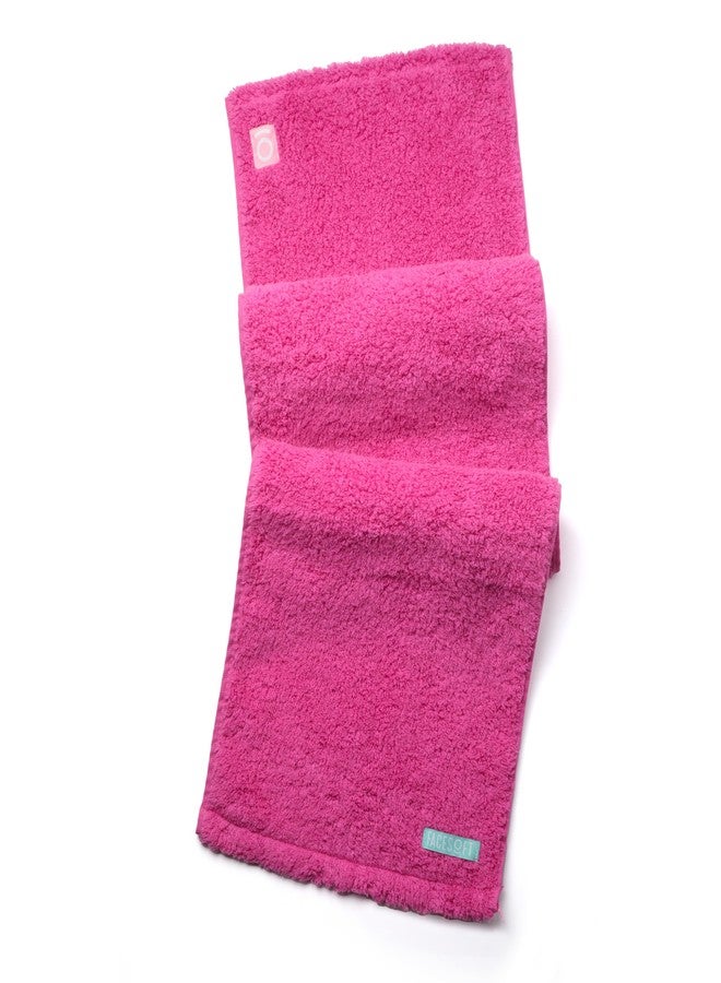FACESOFT (Pink) - Towel Company - Active Towels (25cm x 100cm) - Post Yoga or Exercise Towel - Pure 100% Cotton - Hypoallergenic - Anti-Bacterial - No Synthetic or Plastic Microfibers - Image 1
