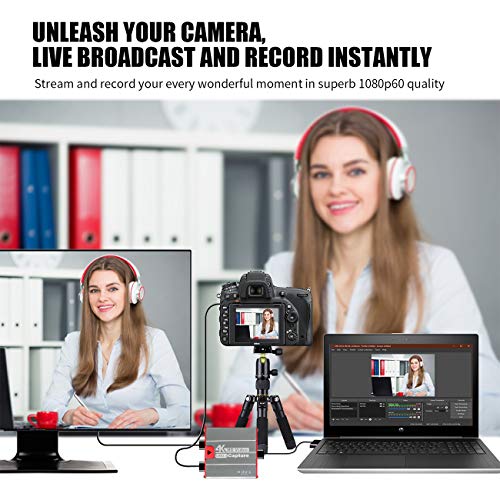 Mirabox USB3.0 4K HDMI Video Capture Card, 1080P 60FPS HD Game Capture Device Cam Link with HDMI Passthrough Work with DSLR Xbox PS4 Switch for OBS Twitch Game Live Streaming and Recording - Image 3