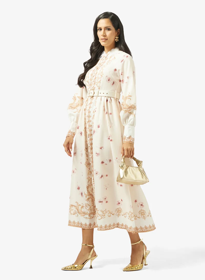 Khizana  Printed A-line Dress for Women | Best Price UAE