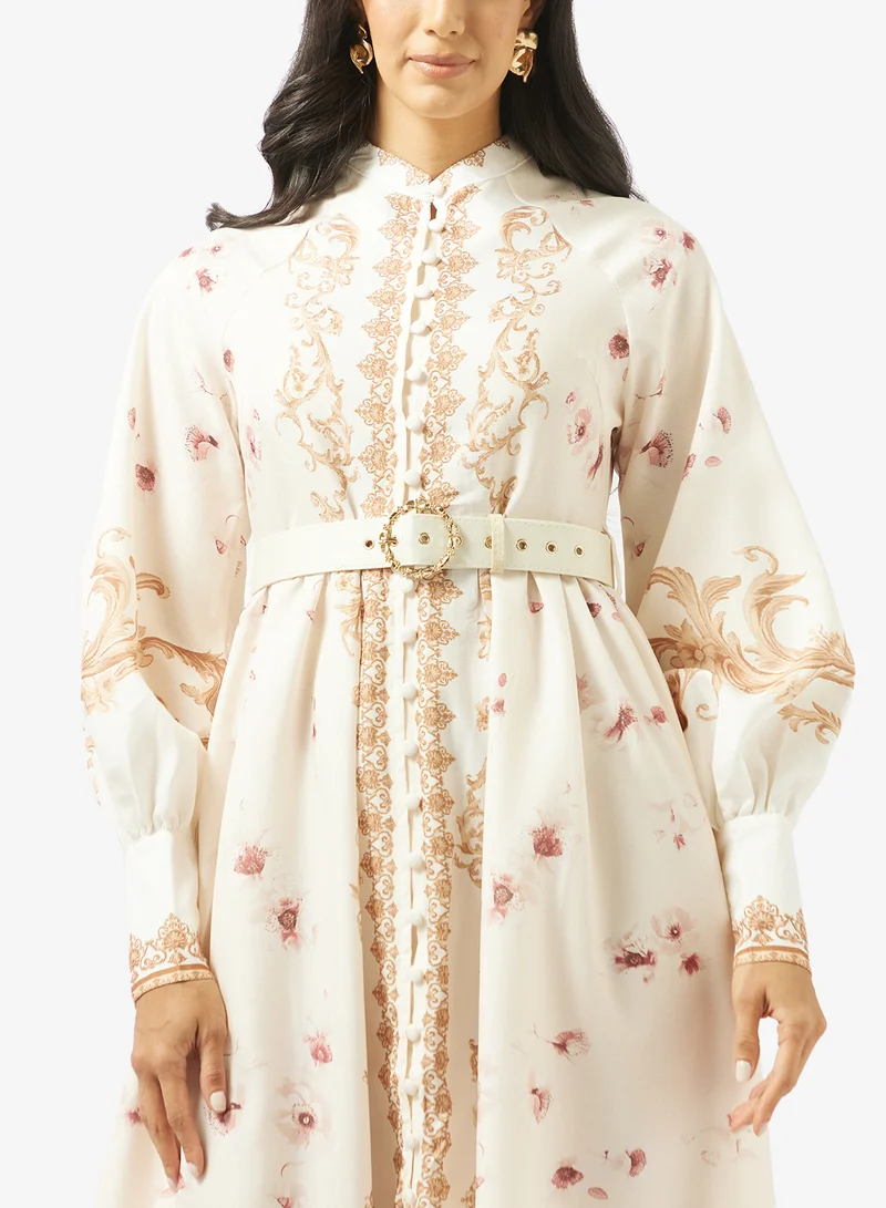 Khizana  Printed A-line Dress for Women | Best Price UAE