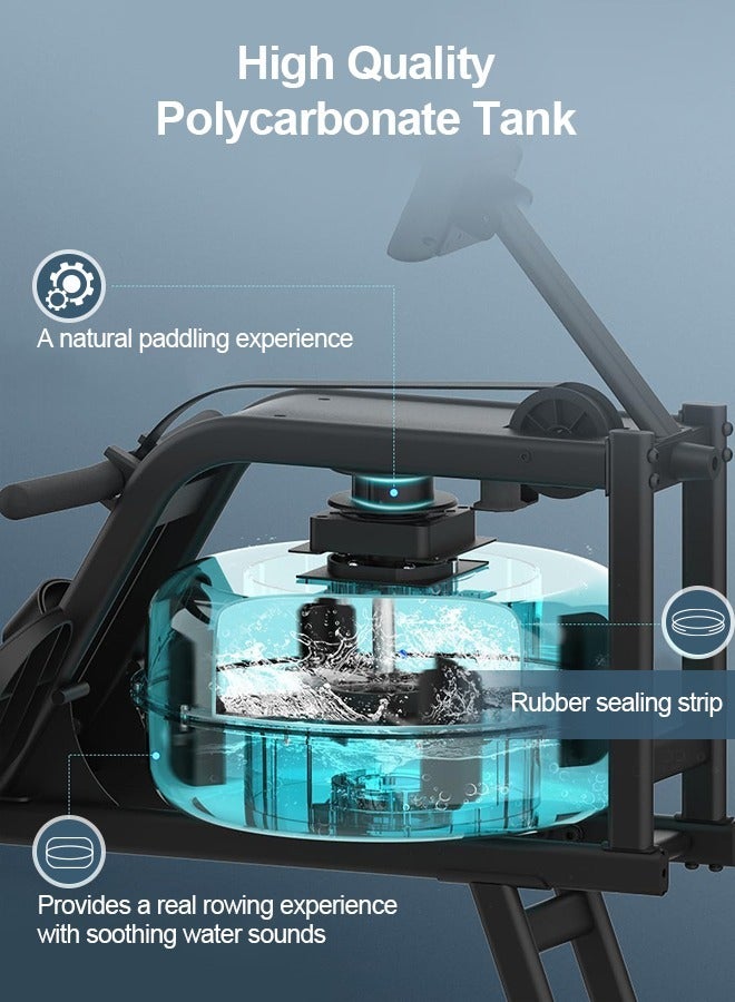 Sumkyle Rowing Machine Water resistance force Material of high quality steel Home Use Bluetooth Enabled With Tablet Stand And Comfortable Seat Cushion 120KG Load Bearing Support Kinomap And Fitshow Applications And other applications  - Image 5