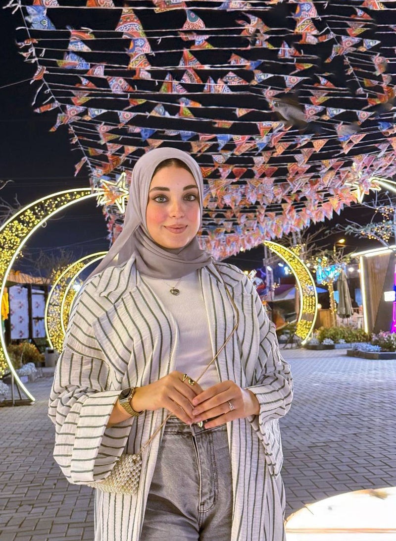بيوريتوبيا كارديجان أبيض مخطط باللون الأخضر  - Image 4