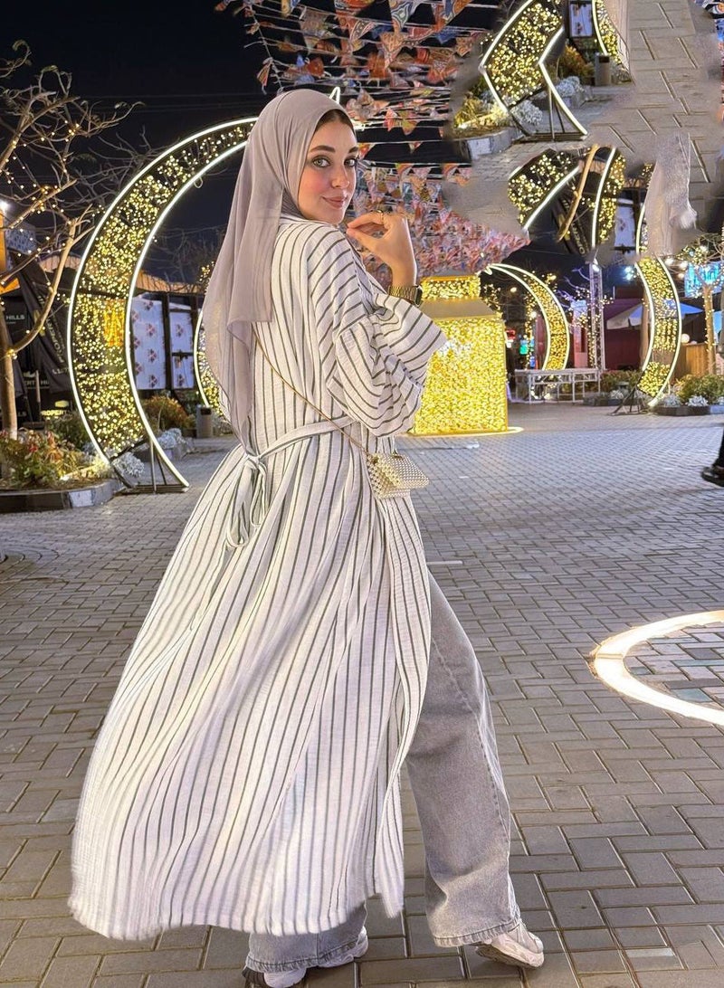 بيوريتوبيا كارديجان أبيض مخطط باللون الأخضر  - Image 3