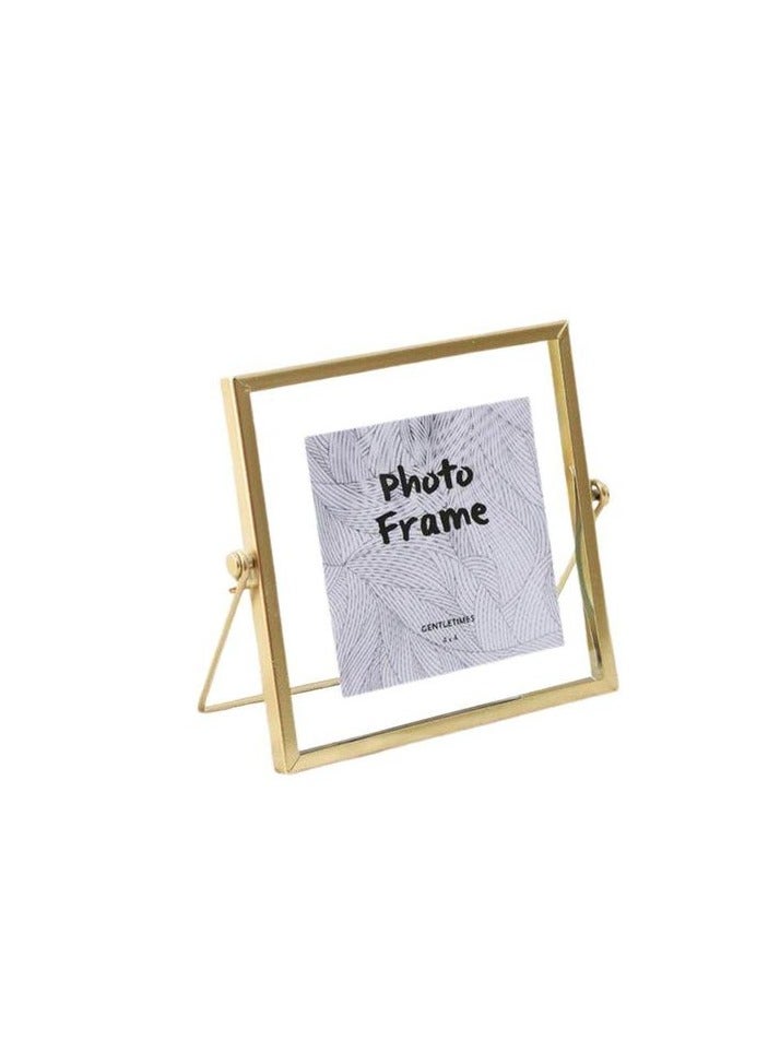 Photo Picture Frame Decorative Collection Simple Metal Geometric Picture Frame 1 Piece,5*7inches - Image 1