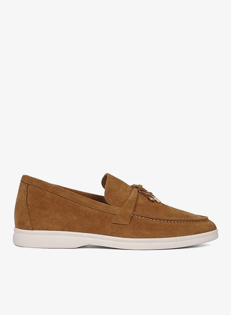 Cuple Suede Loafer with Bow Detail