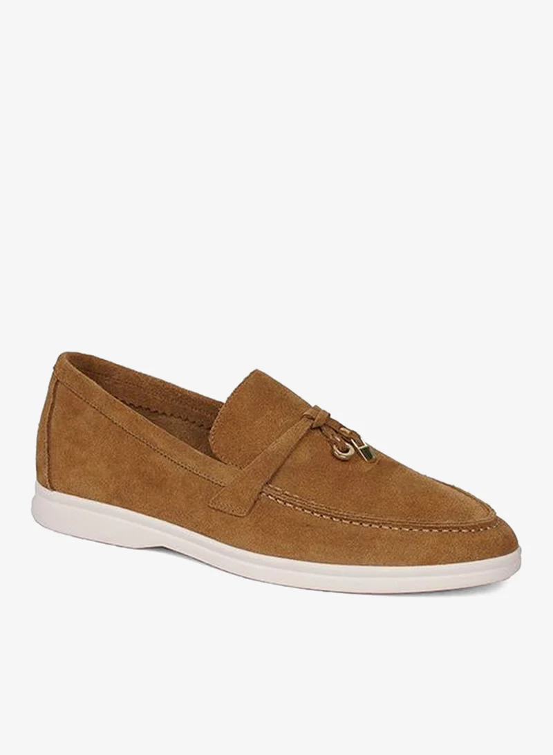 Cuple Suede Loafer with Bow Detail