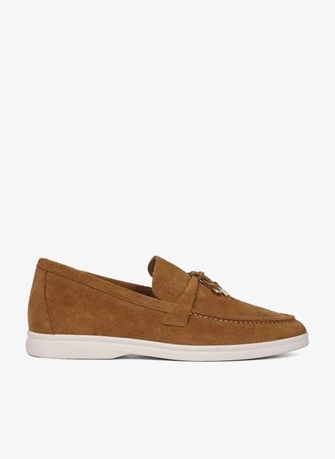 Cuple Suede Loafer with Bow Detail