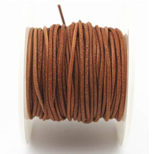 Glory Qin Soft Round Genuine Jewelry Leather Cord Leather Rope (Natural 1.5mm 10Yards) - Image 5
