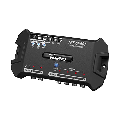 Timpano TPT-SP4BT Bluetooth DSP 4 Output Channel- Full Digital Signal DSP Car Audio Processor - Built-in Voltmeter and Remote Relay - Image 1