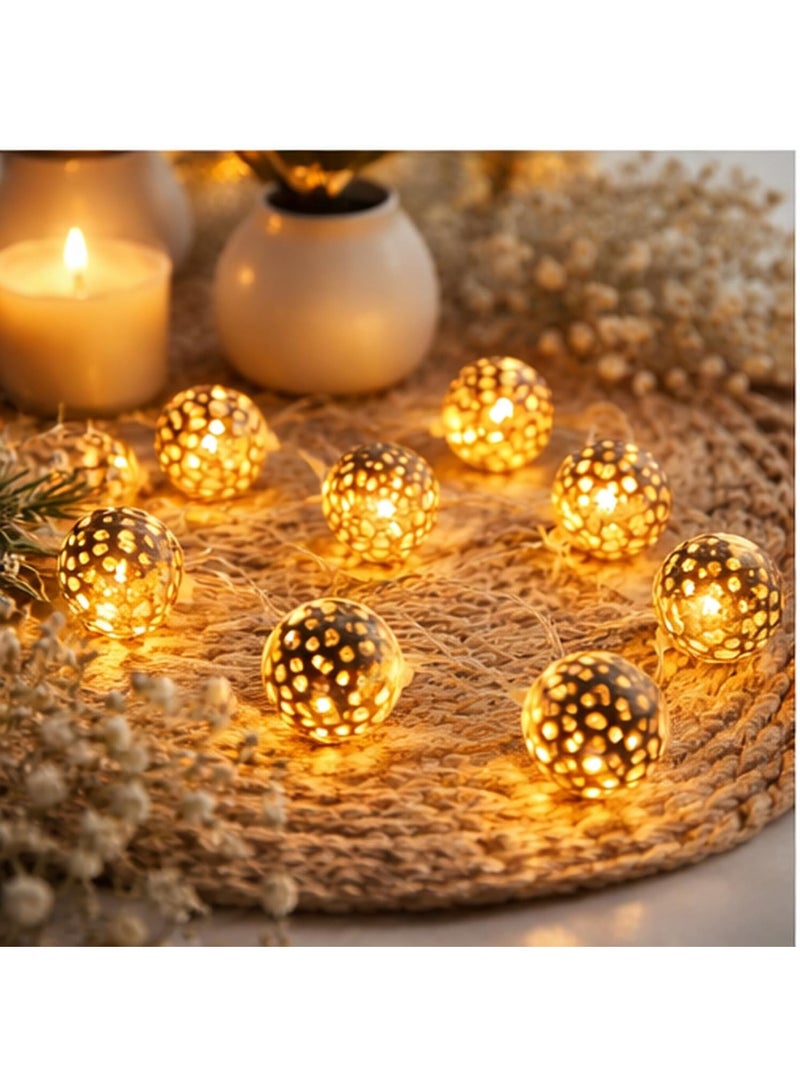 NAMA Ramadan decoration branch in the shape of a ball, golden metal 3.5 meters - Image 4