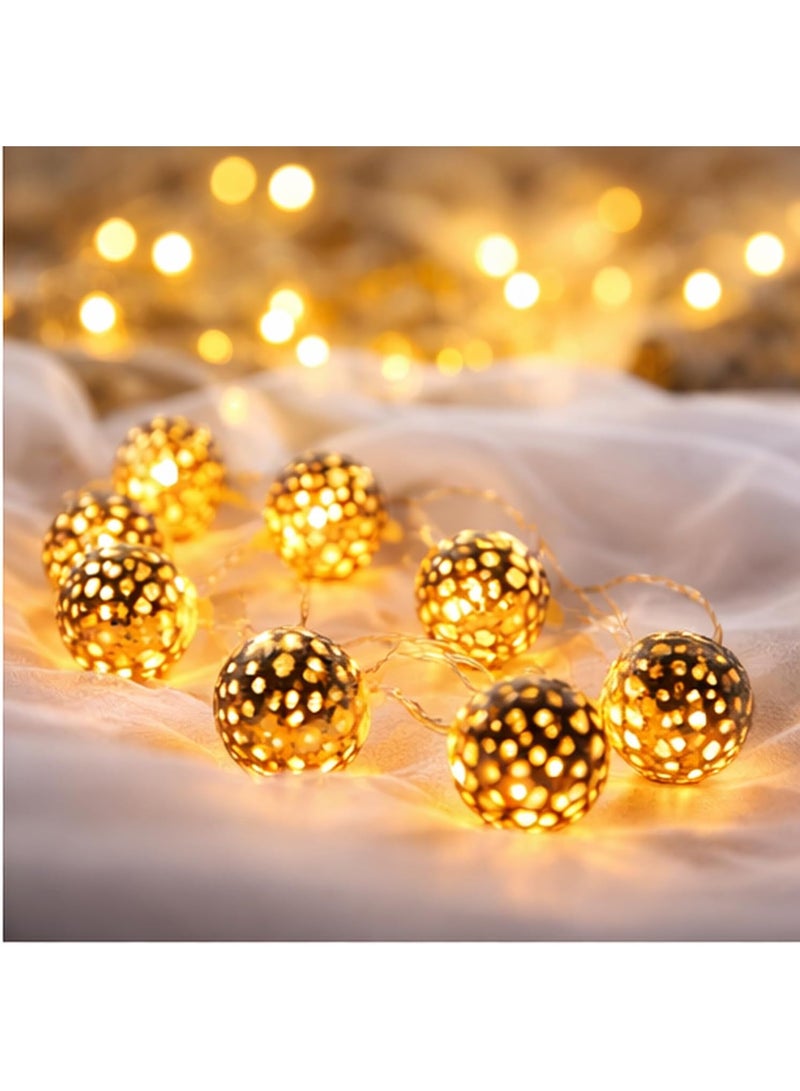 NAMA Ramadan decoration branch in the shape of a ball, golden metal 3.5 meters - Image 3